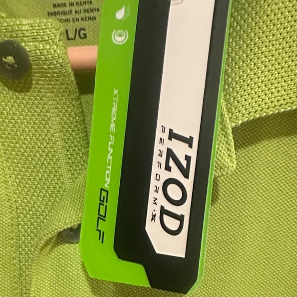 Izod Men's Bright Lime Polo Shirt - Picture 4 of 7